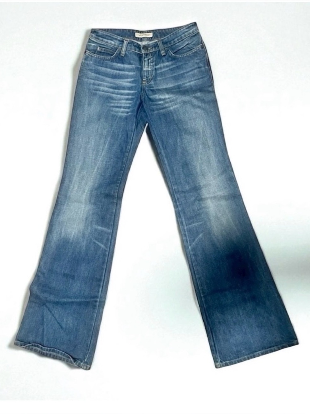 100% Authentic See By Chloé Vintage Distressed Faded Wide Leg Jeans Size 28